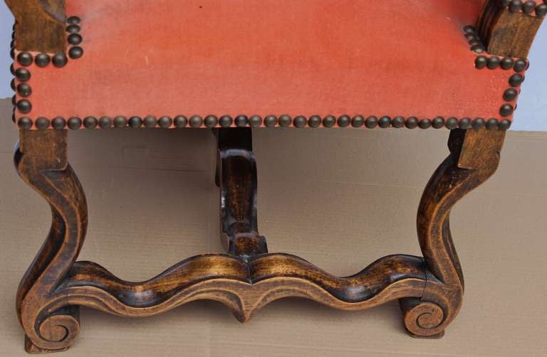 Louis XIV style Armchair with its footrest. 1