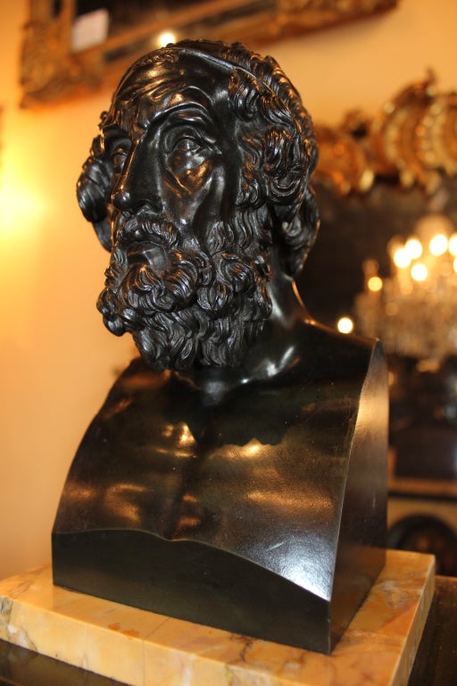 Bronze French Hermaic Clock For Sale
