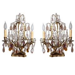 Antique Pair of French Tabletop Chandeliers