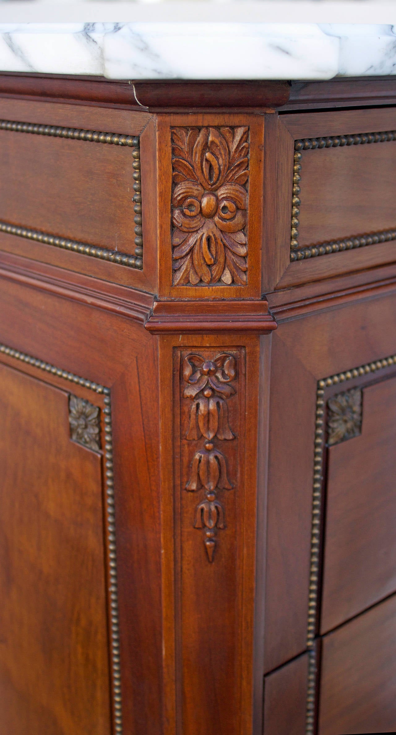 Tall Chest or Semainier in Louis XVI Style, Attributed to Maison Jansen