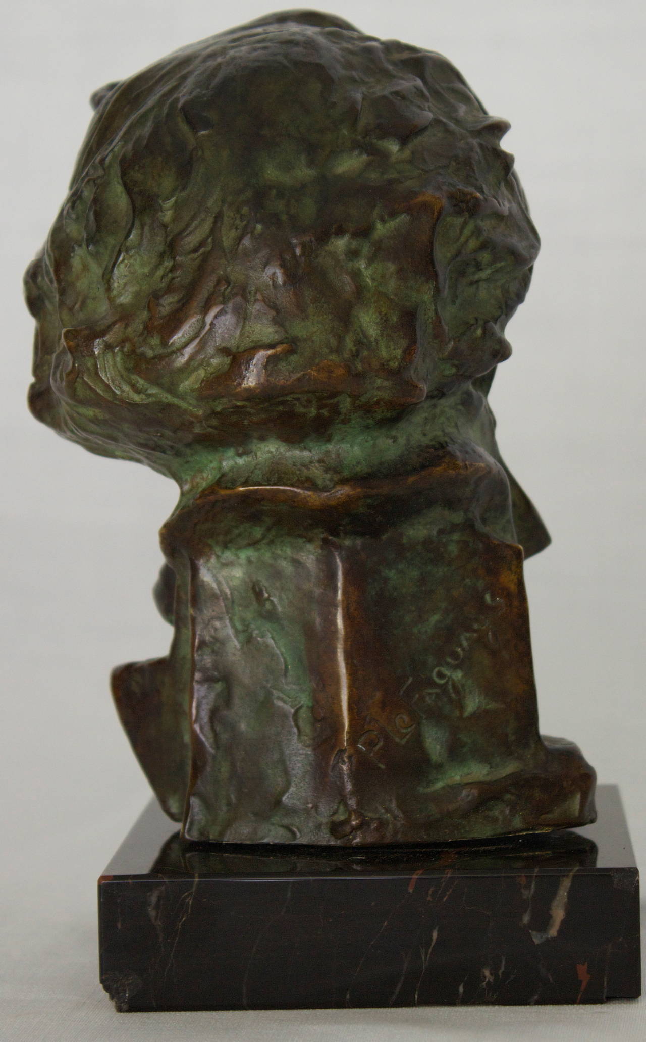 French Art Deco Bronze Head of Beethoven by Pierre Le Faguays