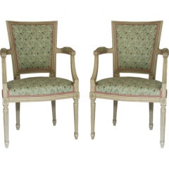 Pair of French Directoire style Armchairs.
