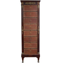 Exceptional French 1st Empire Period  Mahogany Cartonnier
