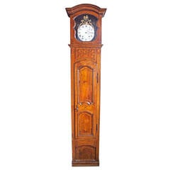Antique French 18th Century Long Case Clock or Comtoise