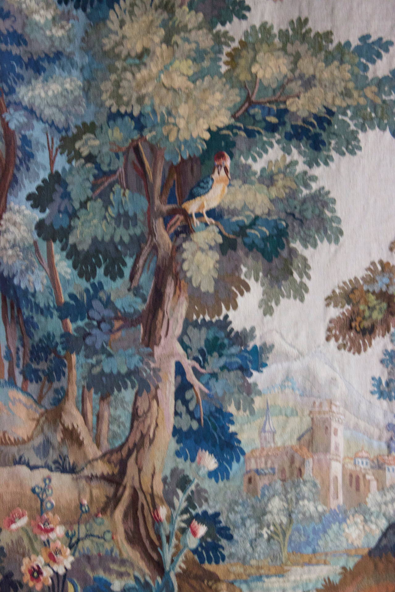 Embroidered Early 19th Century Aubusson Tapestry in Louis XV Style