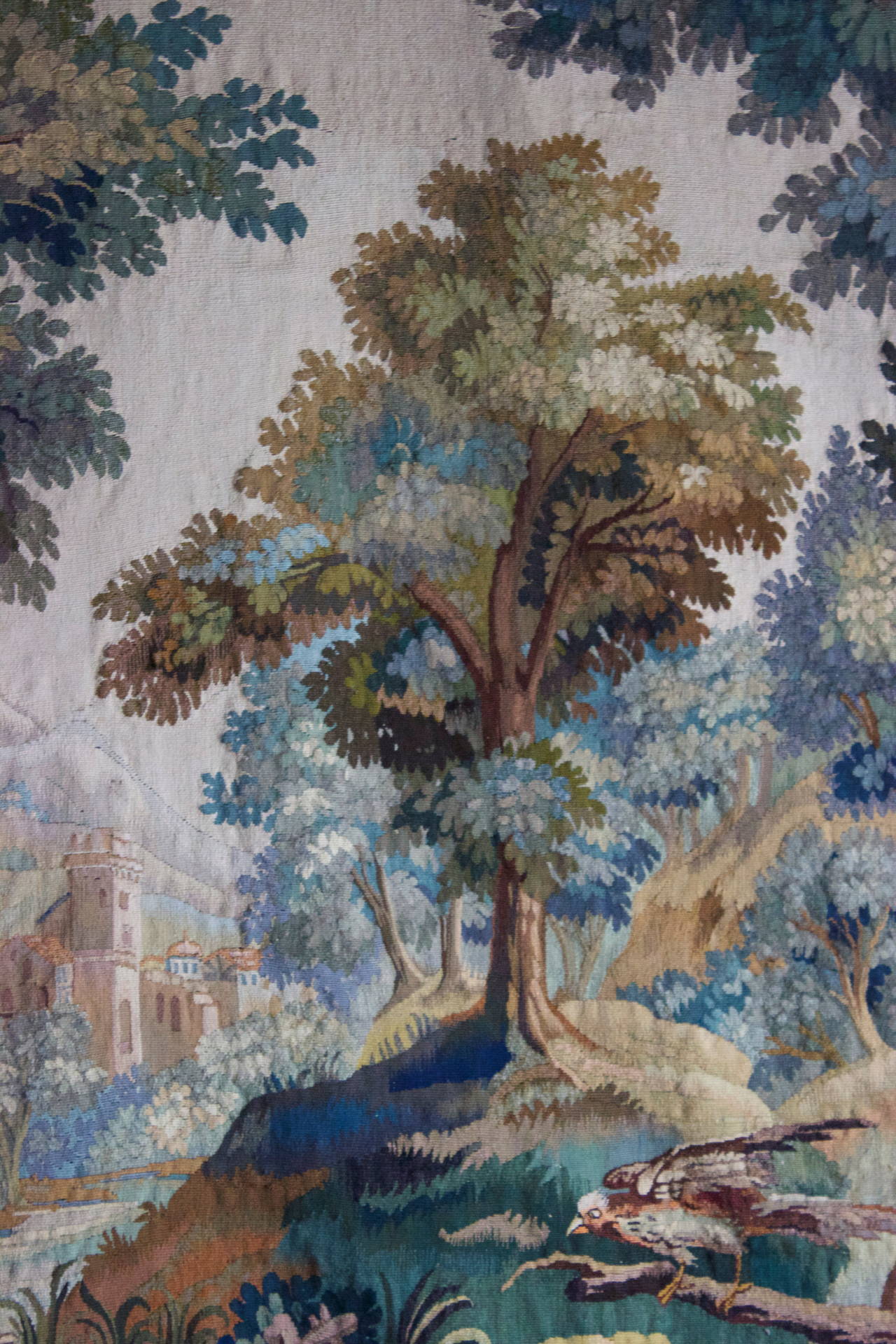 Wool Early 19th Century Aubusson Tapestry in Louis XV Style