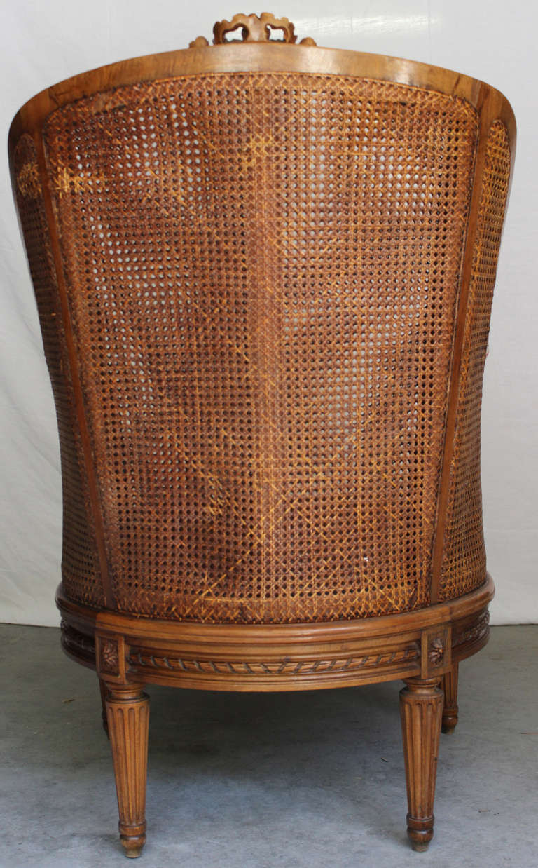 Louis XVI Style Caned Chaise Lounge 2
