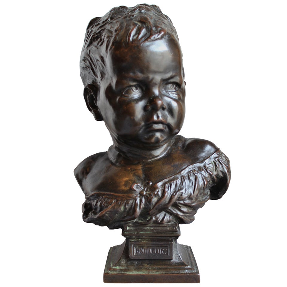 Bronze Bust of a "Boudeur" For Sale