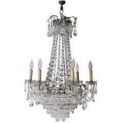Rare Art Deco "fontaine" Chandelier In Baccarat Crystal