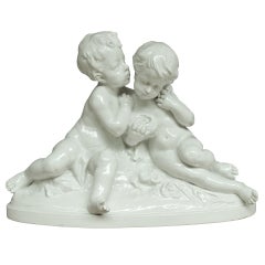 Capo Di Monte Porcelain of Two Young Children