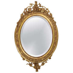 Louis XVI Style Oval Mirror from Napoleon III Period 8