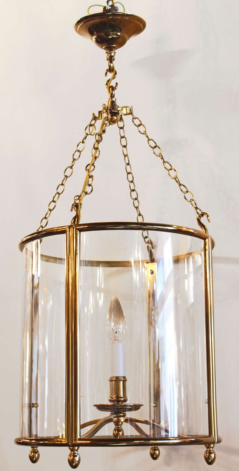 Pair of Louis XVI style Cage Lantern in bronze&brass