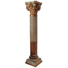 Louis XVI Period Corinthian column converted into Pedestal