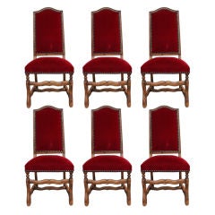 Set of 6 "Os de Mouton" Chairs