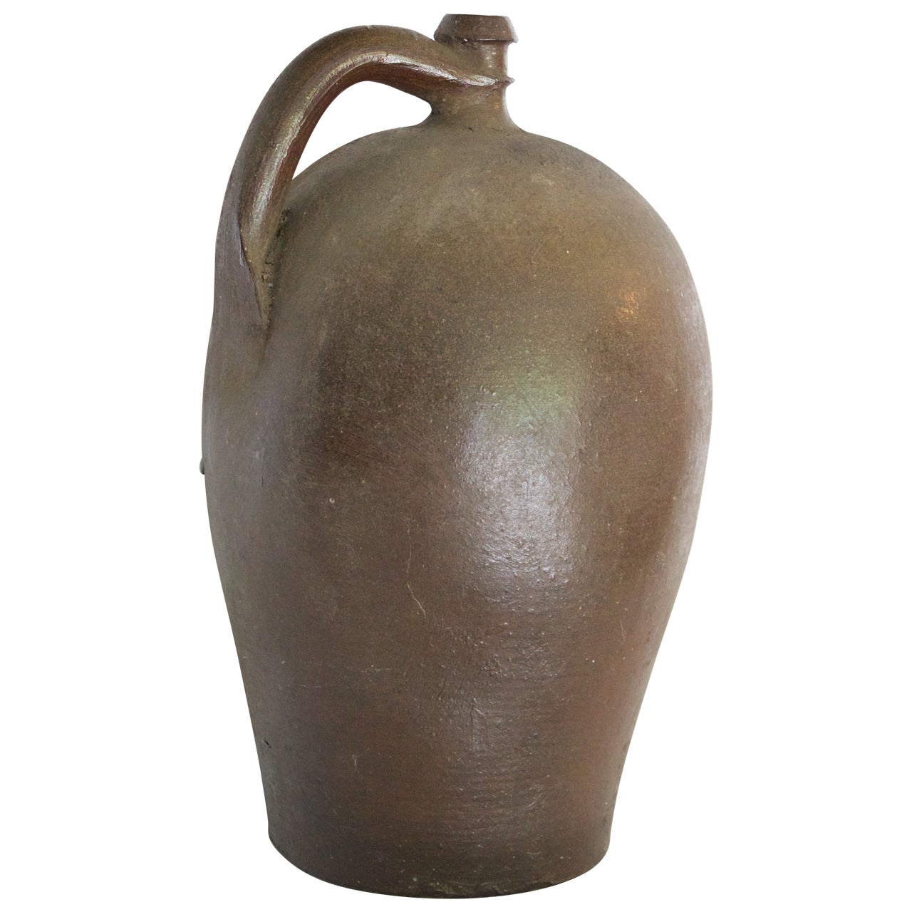 Antique Normandy Stoneware Jar for Calvados For Sale
