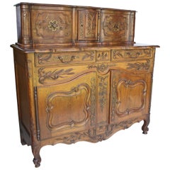 French Provencal Walnut Buffet a Glissant, 18th Century