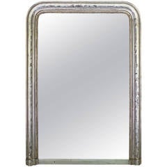 Antique Louis Philippe Period Silver Gilt Mantel Mirror