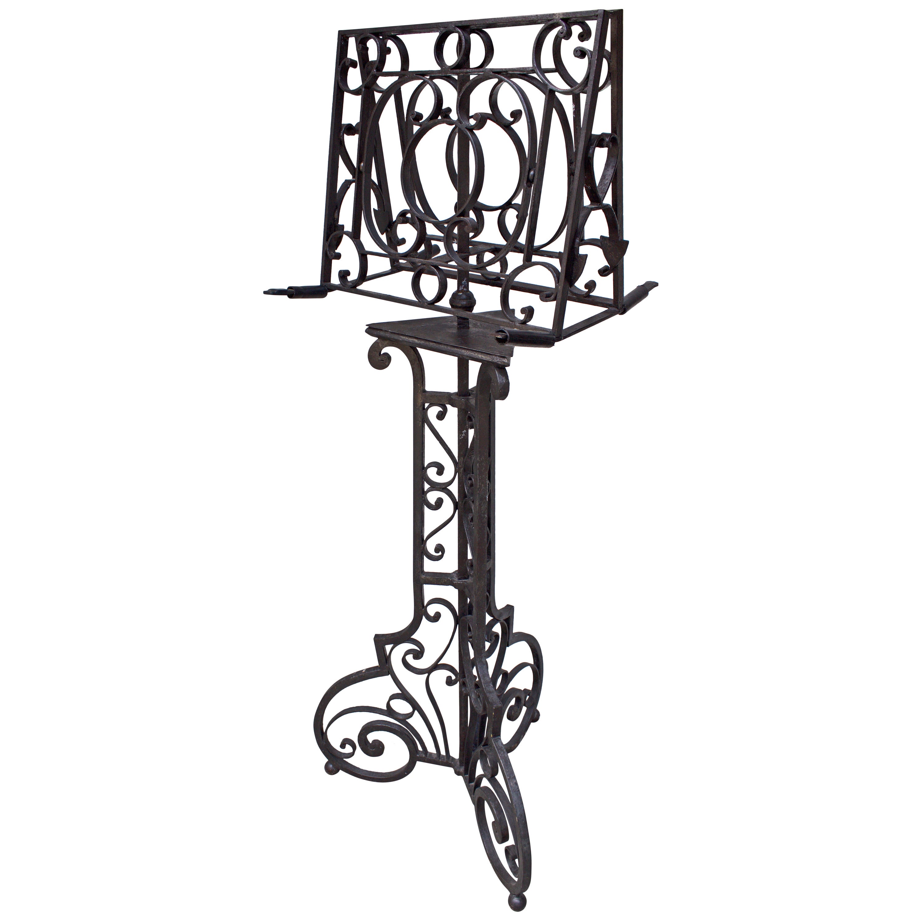 French Early 18th Century Forged Iron Religious Lectern For Sale