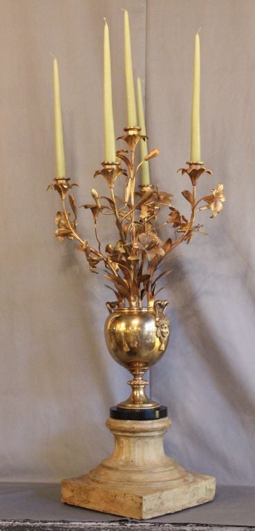 Napoleon III Period Five-Light Candelabra In Good Condition For Sale In Charleston, SC