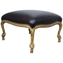 Napoleon III Style Giltwood “Pouf” or Footstool