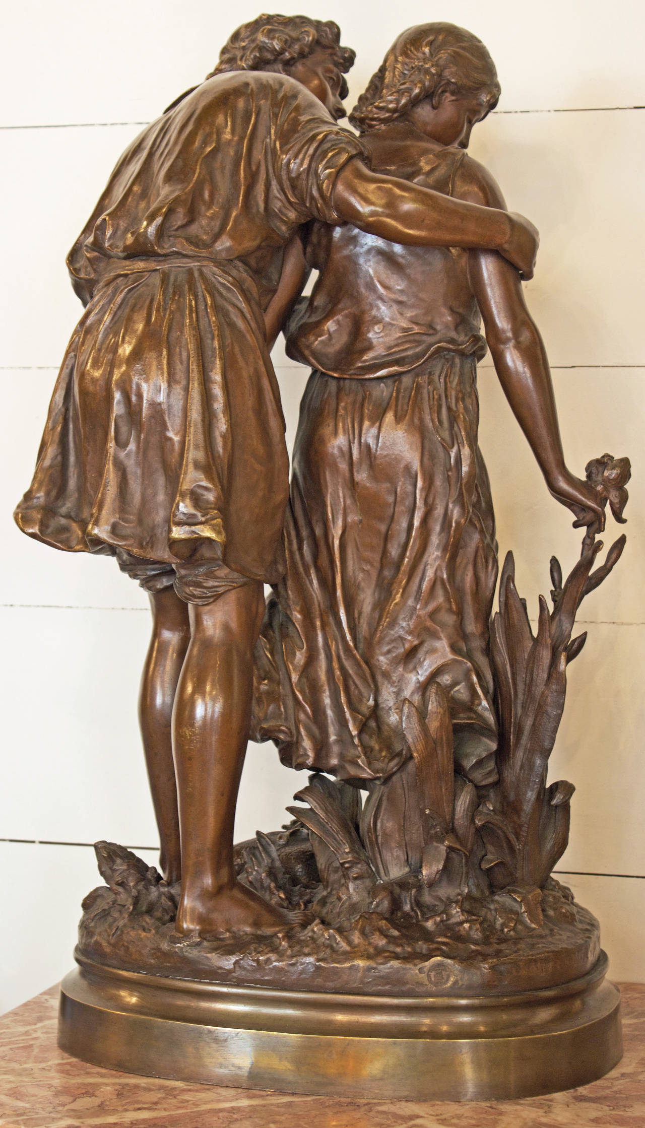 L’Aveu, Bronze Sculpture by Hippolyte Moreau For Sale at 1stDibs