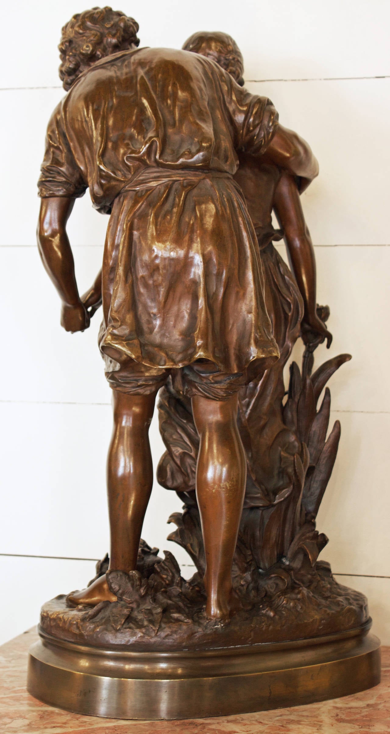 L’Aveu, Bronze Sculpture by Hippolyte Moreau For Sale at 1stDibs