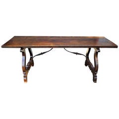 Large 18th Century Spanish Walnut Refectory Table