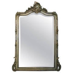 Antique Painted Napoleon III mirror