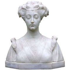 Hand-Carved Italian Marble Bust 12