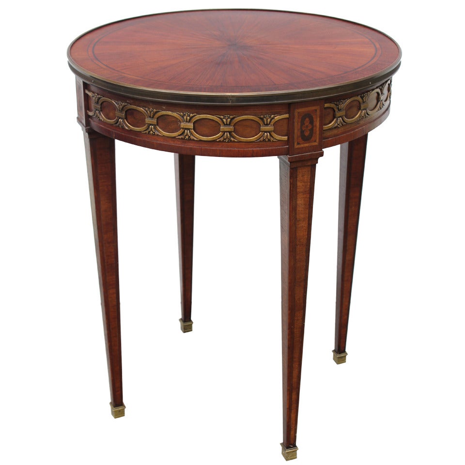 Louis XVI Style Gueridon with Veneered Top For Sale