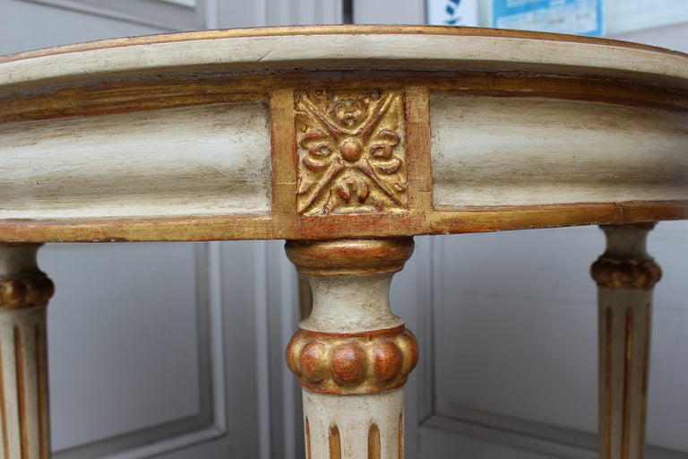 Pair of Painted Louis XVI St. Side Tables In Good Condition For Sale In Charleston, SC