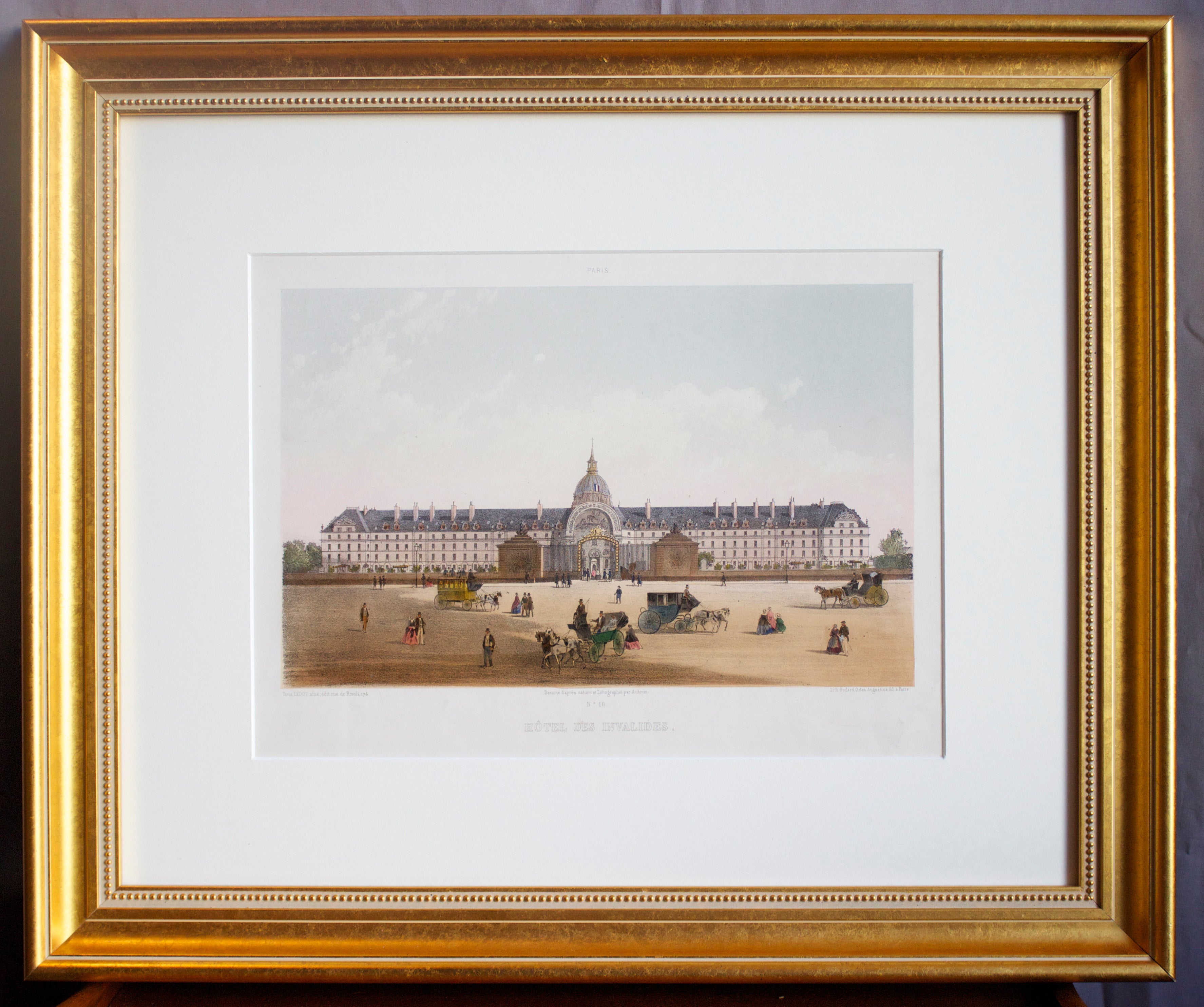 Etched Engraving of "Hotel des Invalides" in Paris For Sale