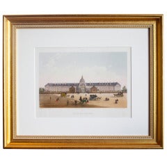 Etched Engraving of "Hotel des Invalides" in Paris