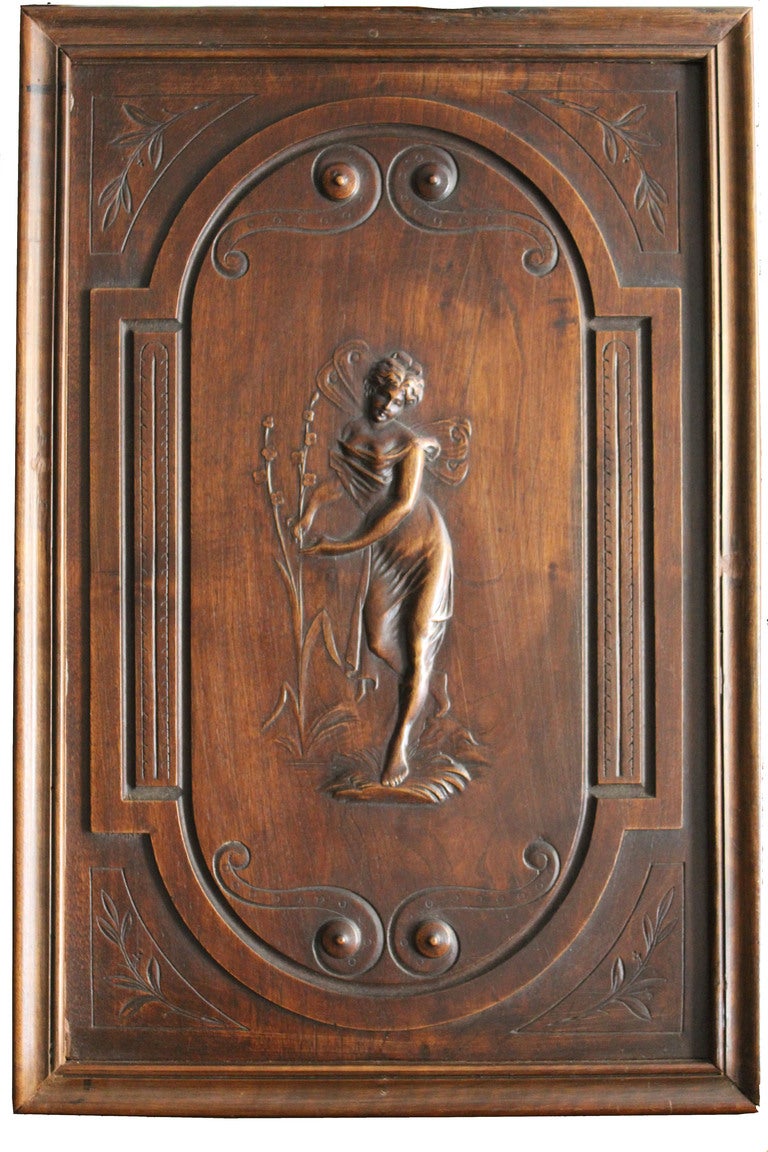 Pair of Art Nouveau Carved Wood Panels at 1stDibs art nouveau wood