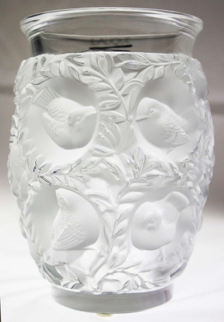 Lalique Crystal Vase decorated with 