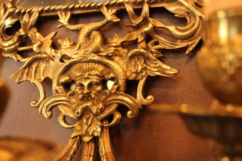 Pair of Bronze sconces
