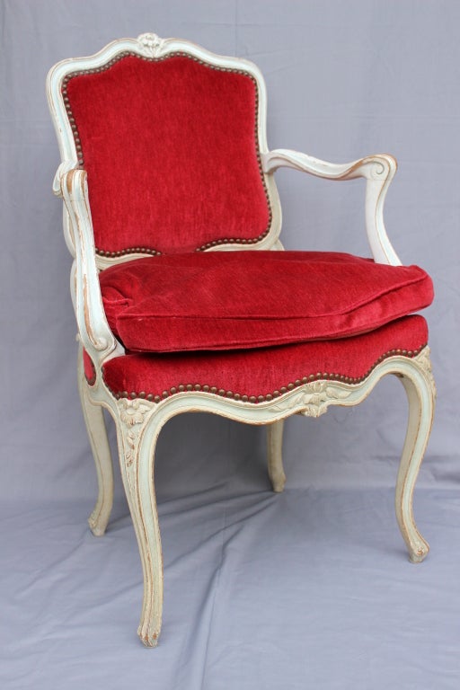 Pair of French Louis XV style Armchairs In Excellent Condition In Charleston, SC