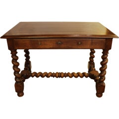 Antique Louis XIII style Walnut Desk or Table
