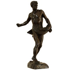 "Le Semeur" bronze sculpture by Henri D. Gauquie