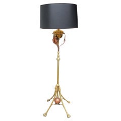 Antique Brass and Copper Adjustable Floor Lamp