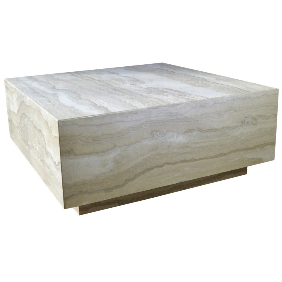 Travertine Marble Cocktail Table