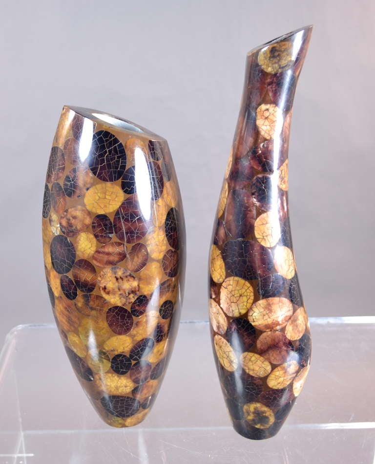 R & Y Augousti Paris Inlaid Vases 1