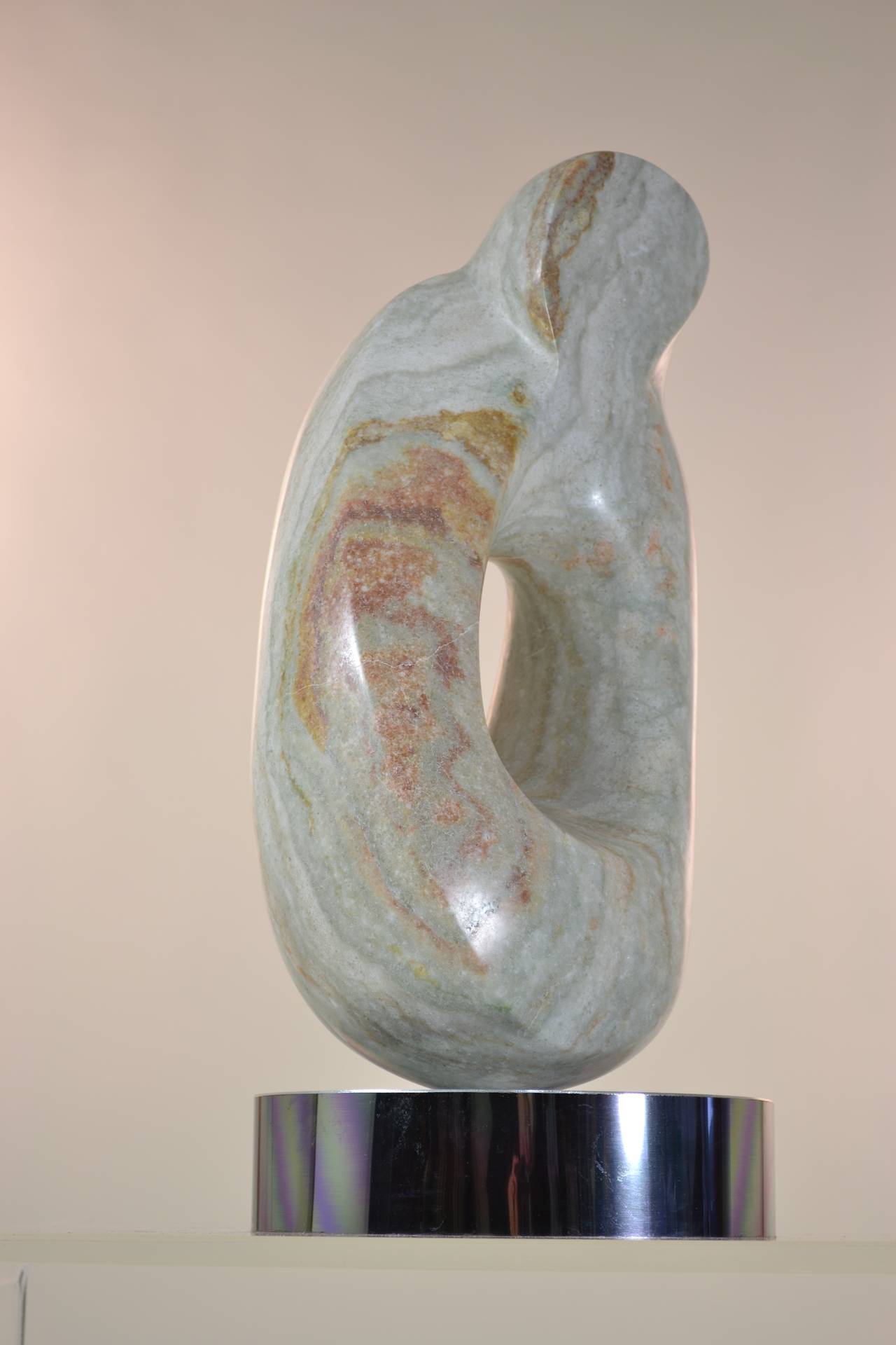 Abstract Sculpture on Custom Base In Excellent Condition In Norwalk, CT
