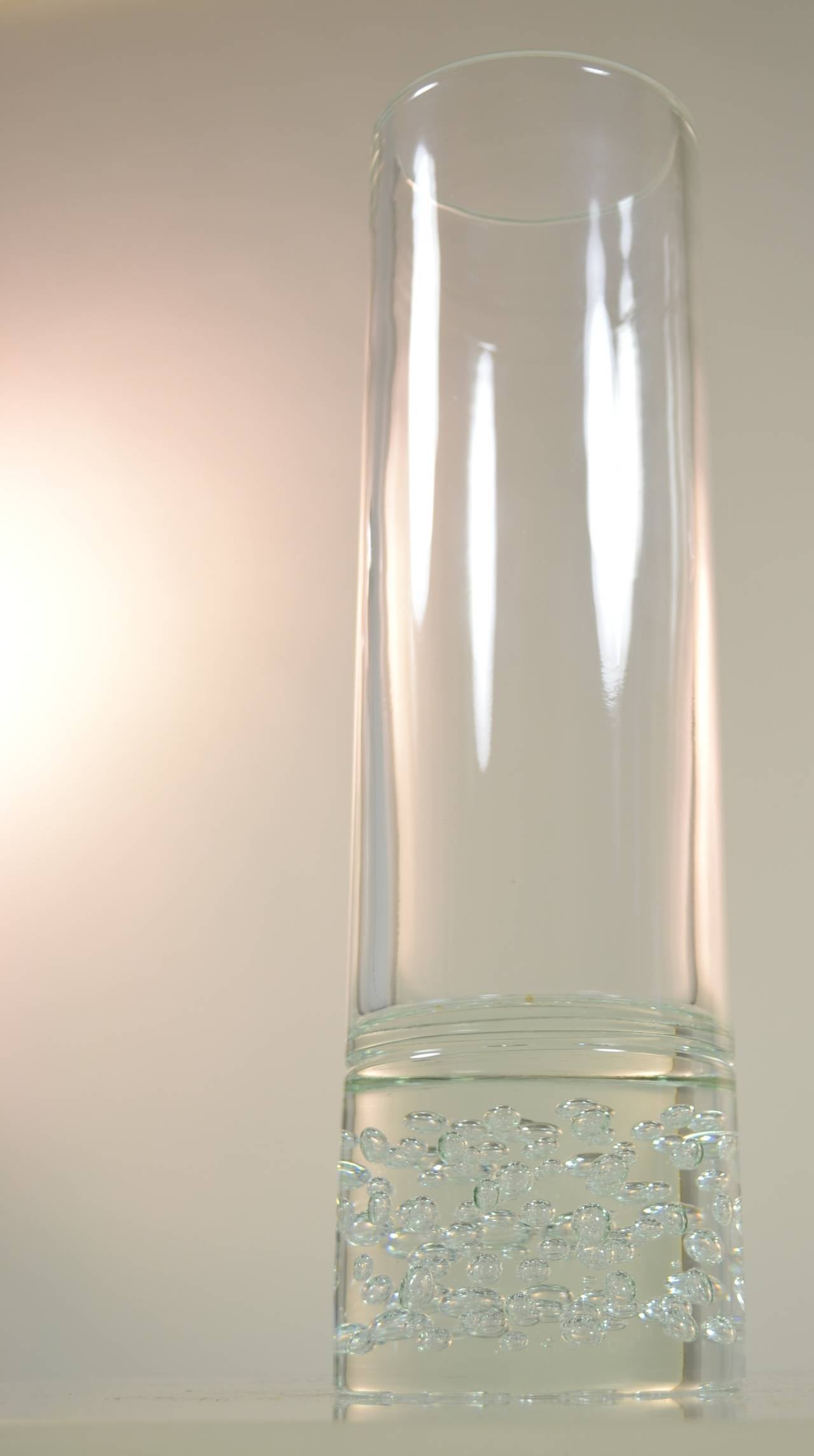 Italian Large Clear Vase Designed by Livio Seguso, Produced by Seguso A.V For Sale
