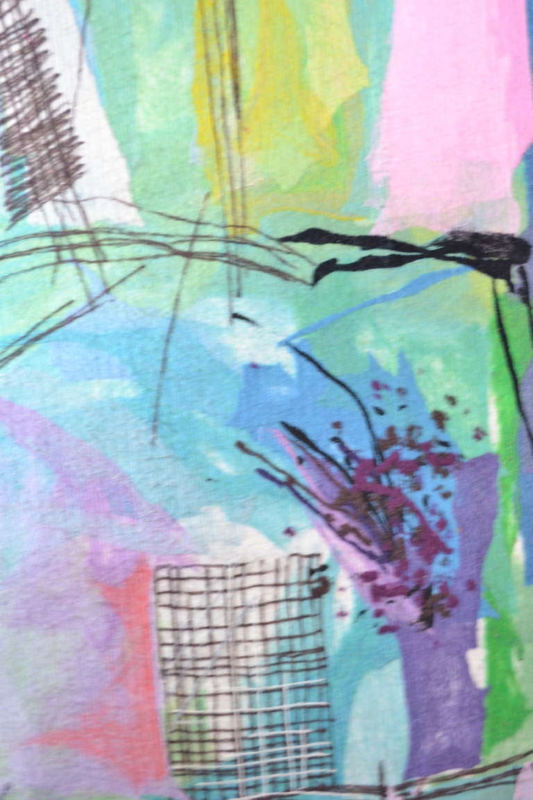 Israélien Grande peinture douce de l'artiste israélien Calman Shemi