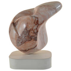 Abstract Marble Sculpture on Custom Base 6
