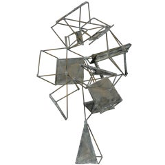 Brutalist Metal Sculpture