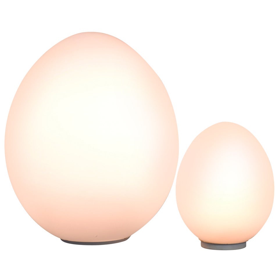 Two Laurel Egg Lamps