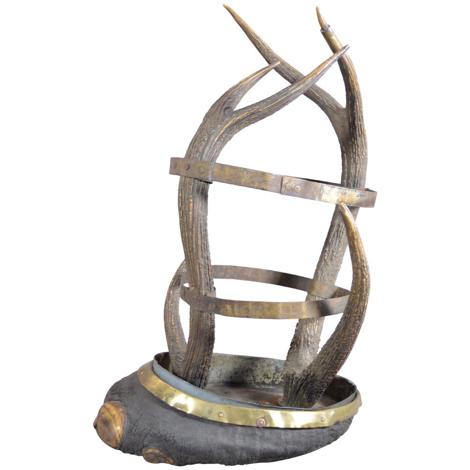 Antique Elephant Foot Umbrella Stand 2 For Sale on 1stDibs