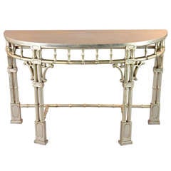 Custom Gilded Chinese Chippendale Console